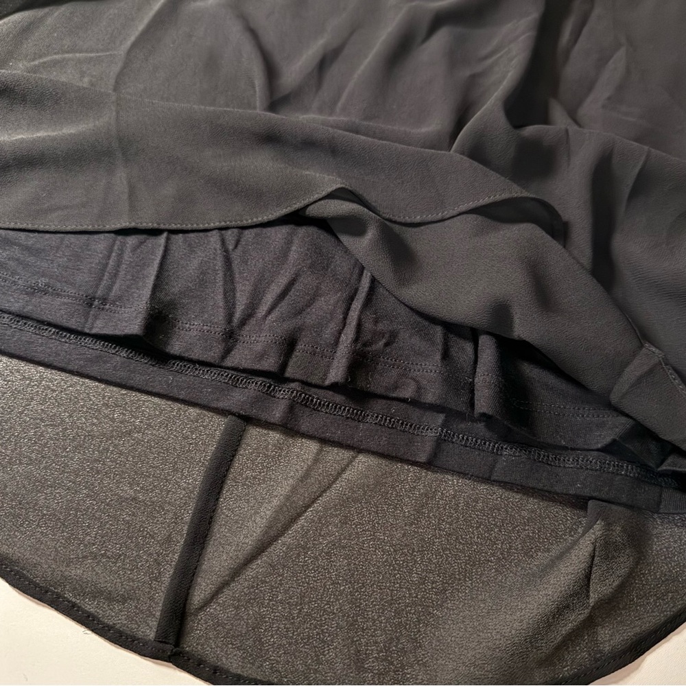 ZARA Black V-Neck Sleeveless Chiffon-Layer Camisole - Picture 6 of 7